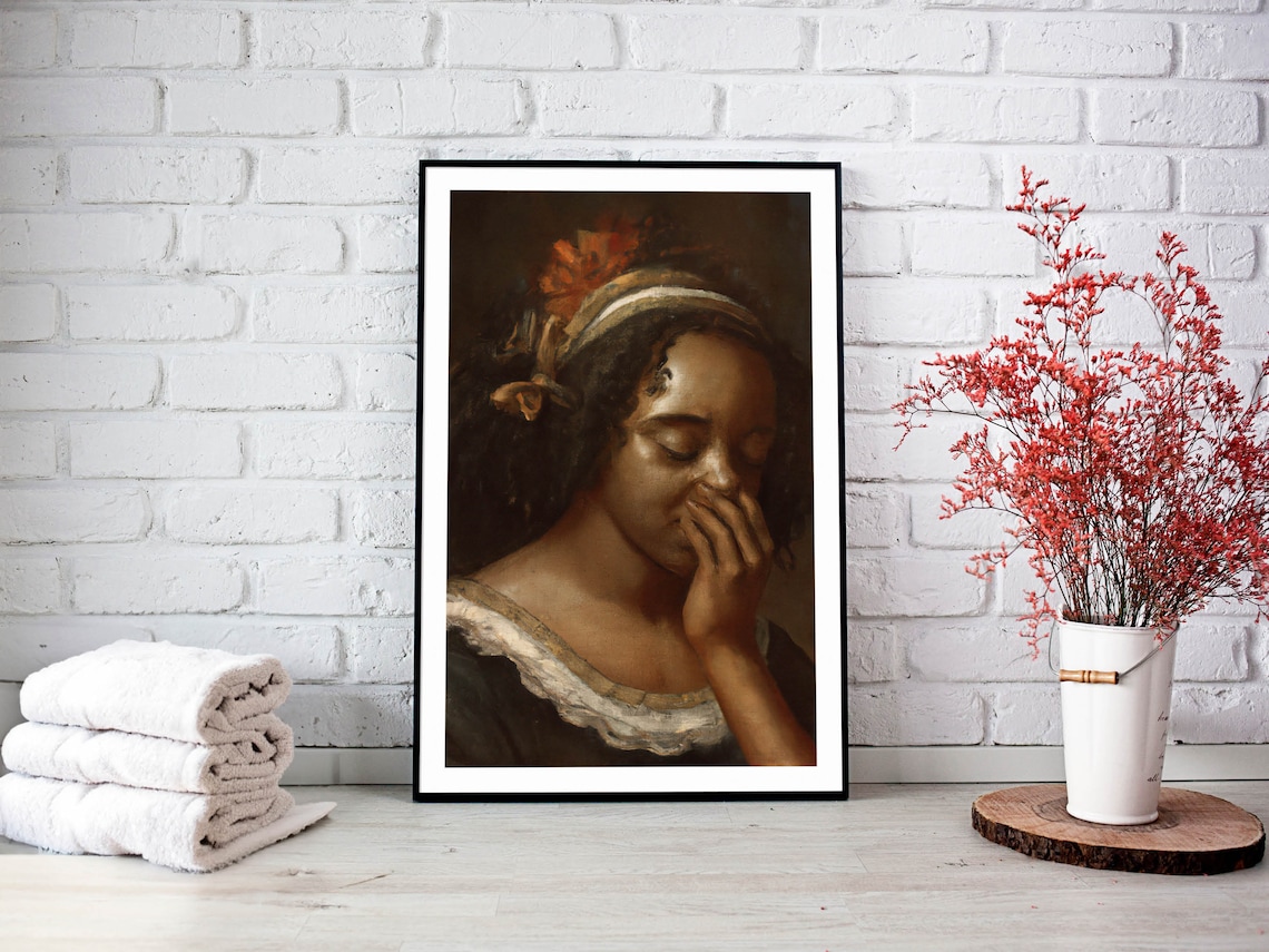 Funny Bathroom Classical Lady Vintage Mid-Century Art Print - Image 2