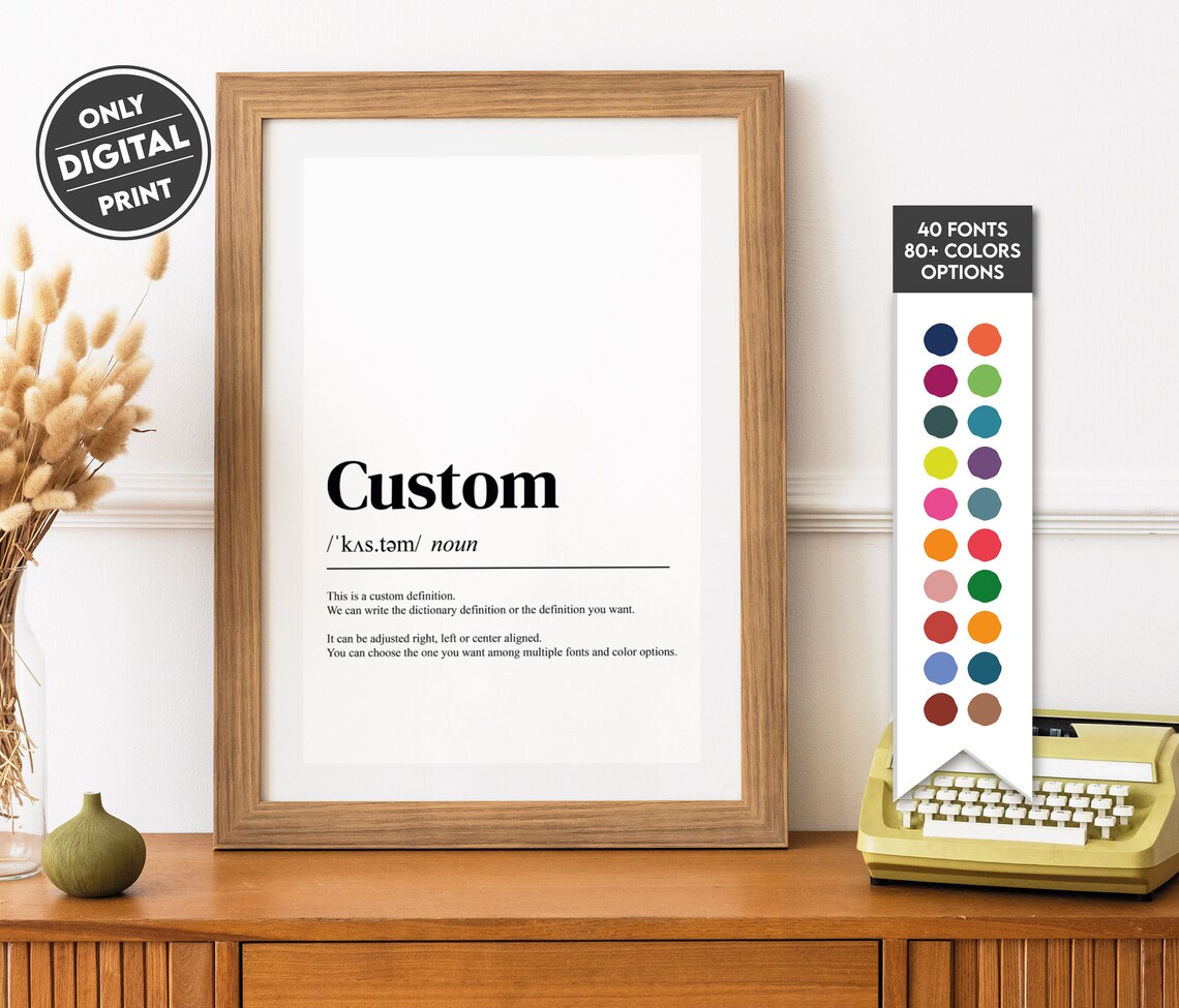 Custom Definition Personalised Word Art Print - Image 2