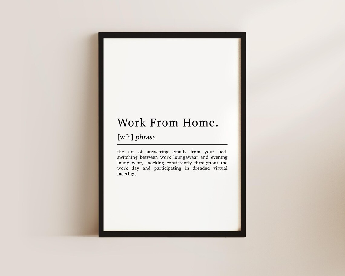 Home Office Decor, Funny Typography Wall Art Print