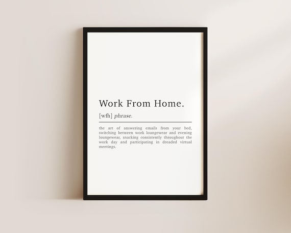 Home Office Decor, Funny Typography Wall Art Print