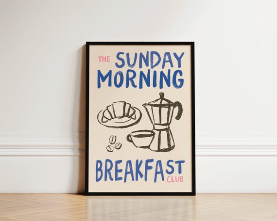 Sunday Morning Breakfast Club Kitchen Art Print