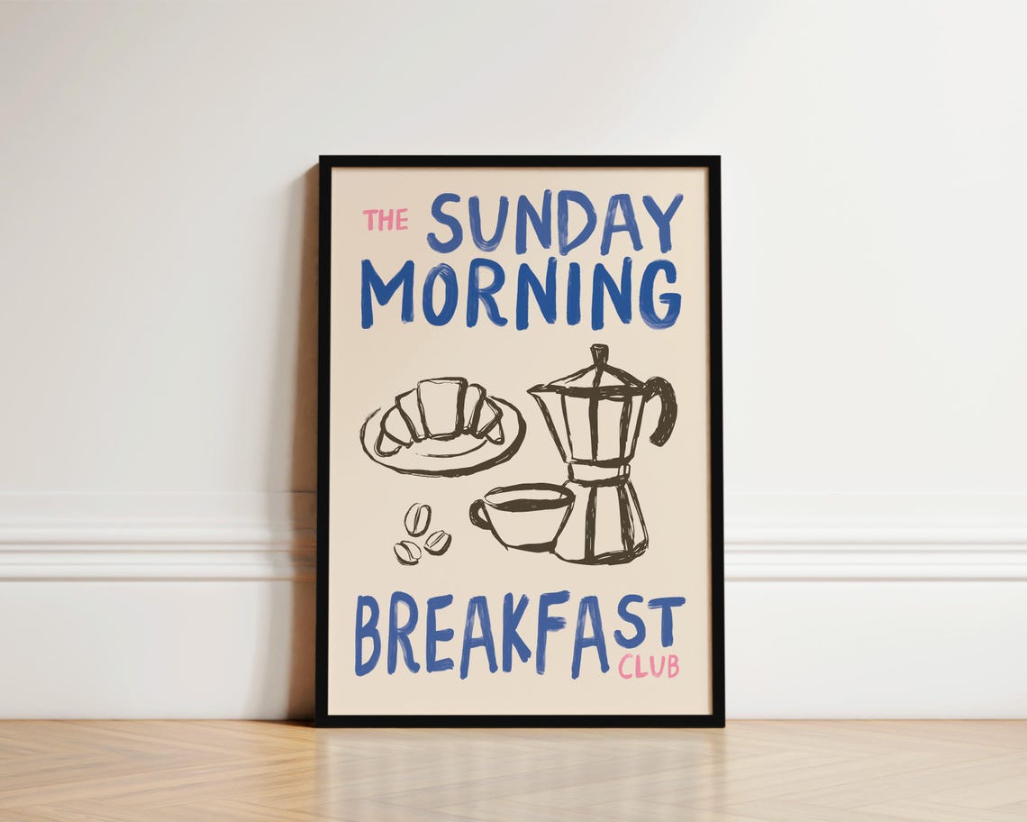 Sunday Morning Breakfast Club Kitchen Art Print