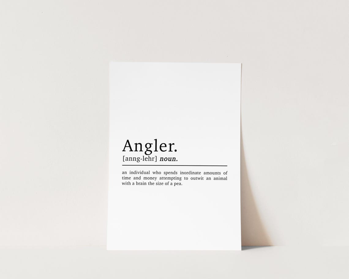 Fishing Definition Typographic Wall Art Print - Image 3