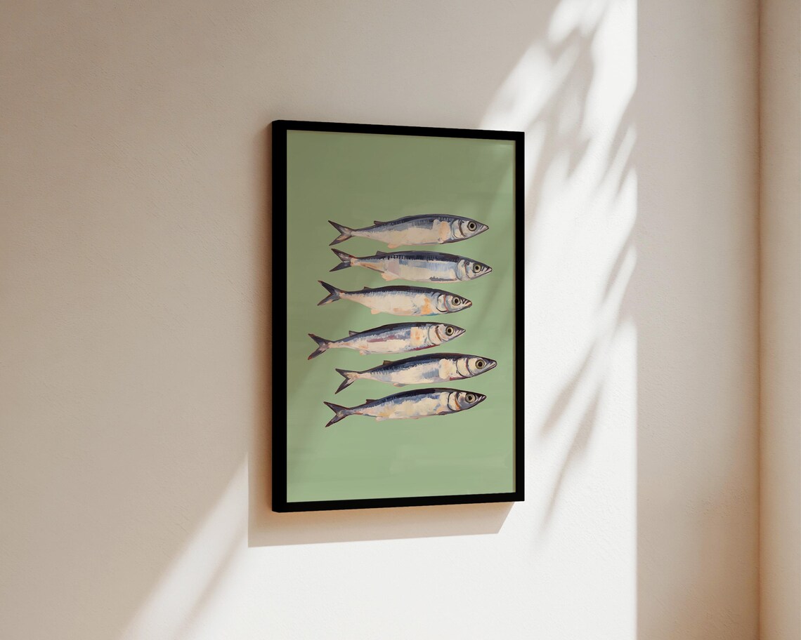 Sardines Kitchen Art Print, Italian Fish Lover - Image 3