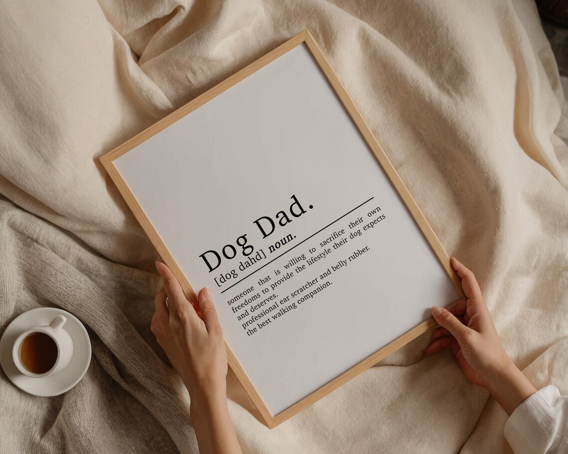 Dog Dad Definition Art Print, Gift for Dog Lovers - Image 3