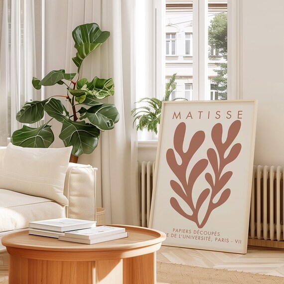 Matisse Brown Cut Paper Leaf Botanical Papiers Decoupes Wall Art