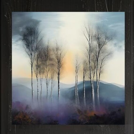 Mystical Nature Art Forest Wall Art Nature Wall Art Ready To Hang Mystical Home Large Office Wall Decor Square Wall Art