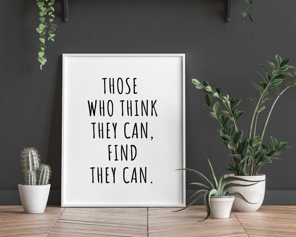 Those Who Think They Can Find They Can Hand Lettered Quote Poster - Image 3