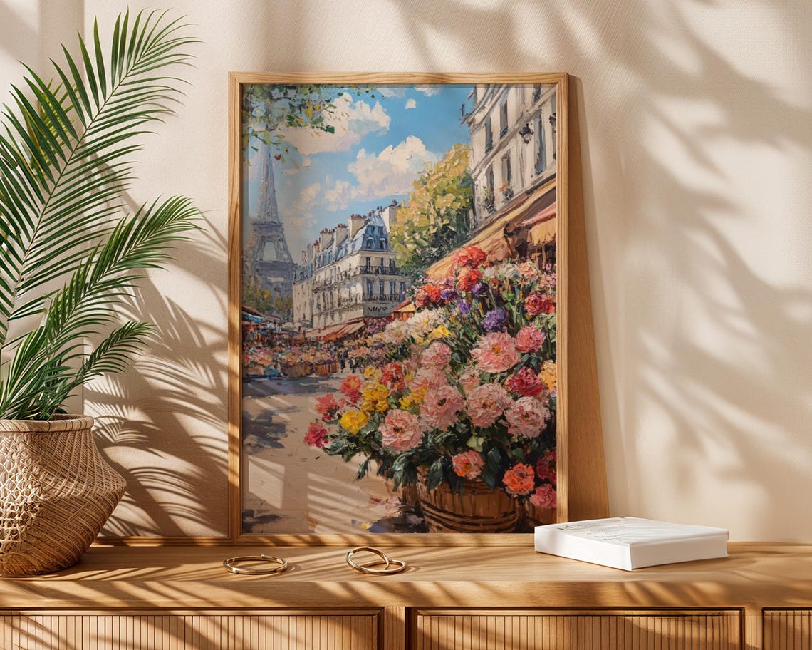 Parisian Flower Market Painting Paris Art Abstract Floral Print French Art Decor Parisian Street Art Henri Matisse Art - Image 4