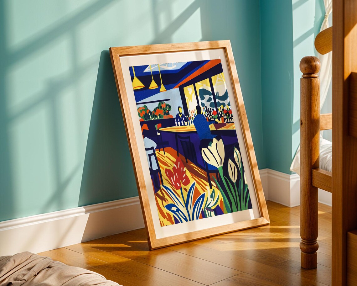 Abstract Jazz And Cafe, Modern Cozy Feeling Poster - Image 3
