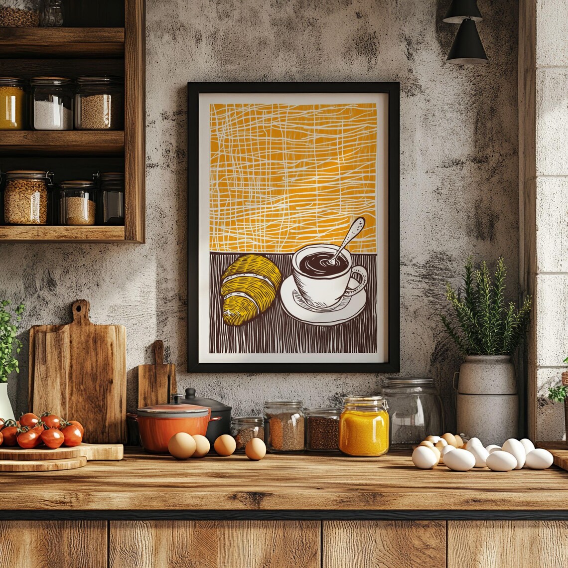 Retro Diner Bistro Dining Pasta, Kitchen Decor - Image 2
