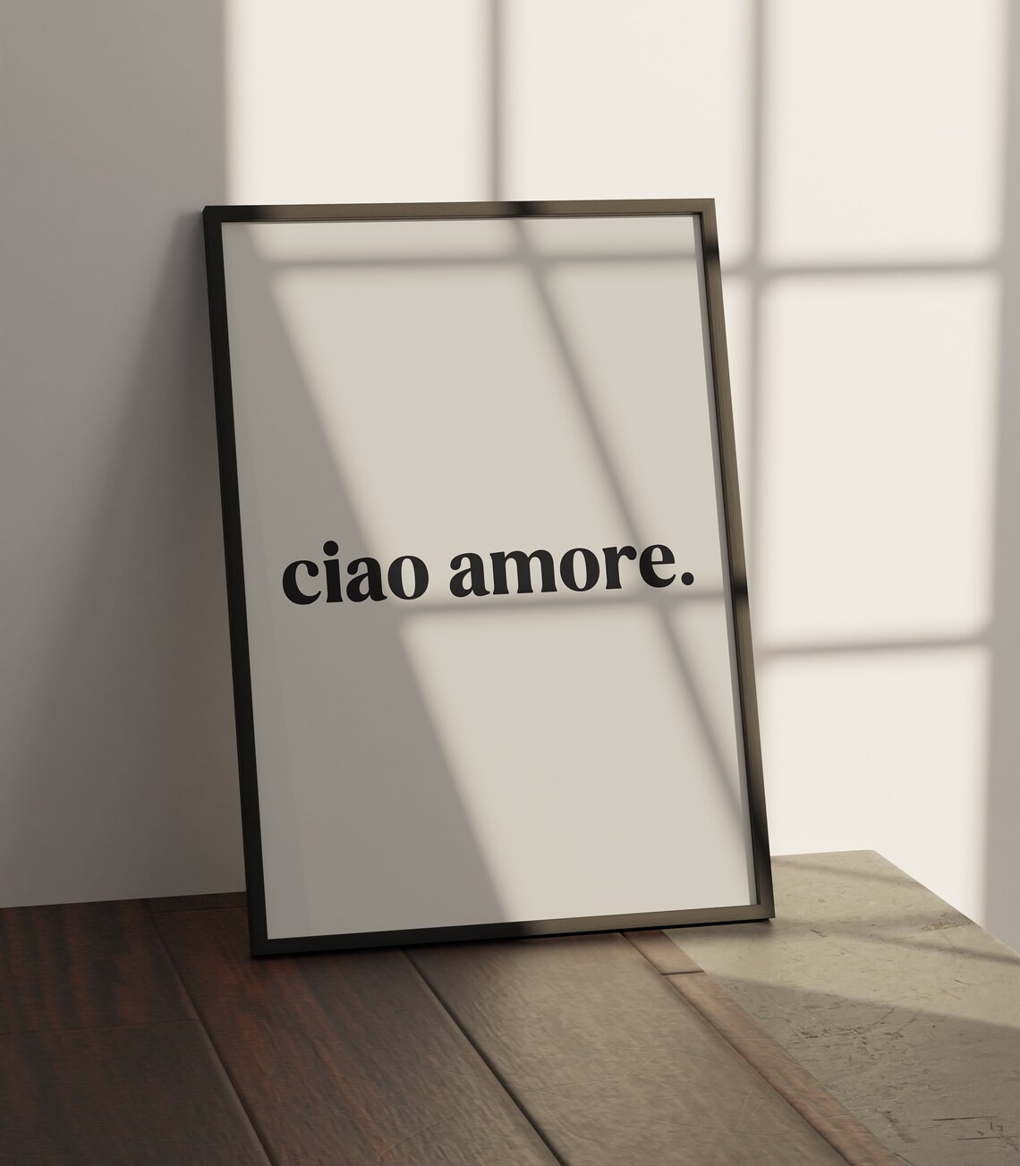 Ciao Amore Black Serif Minimal Italian Love Phrase Art Poster - Image 3