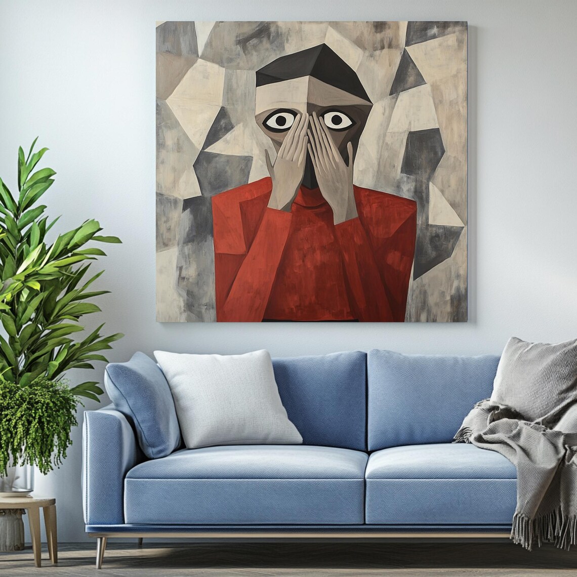 Abstract Face Line Art, Boho Decor - Image 2