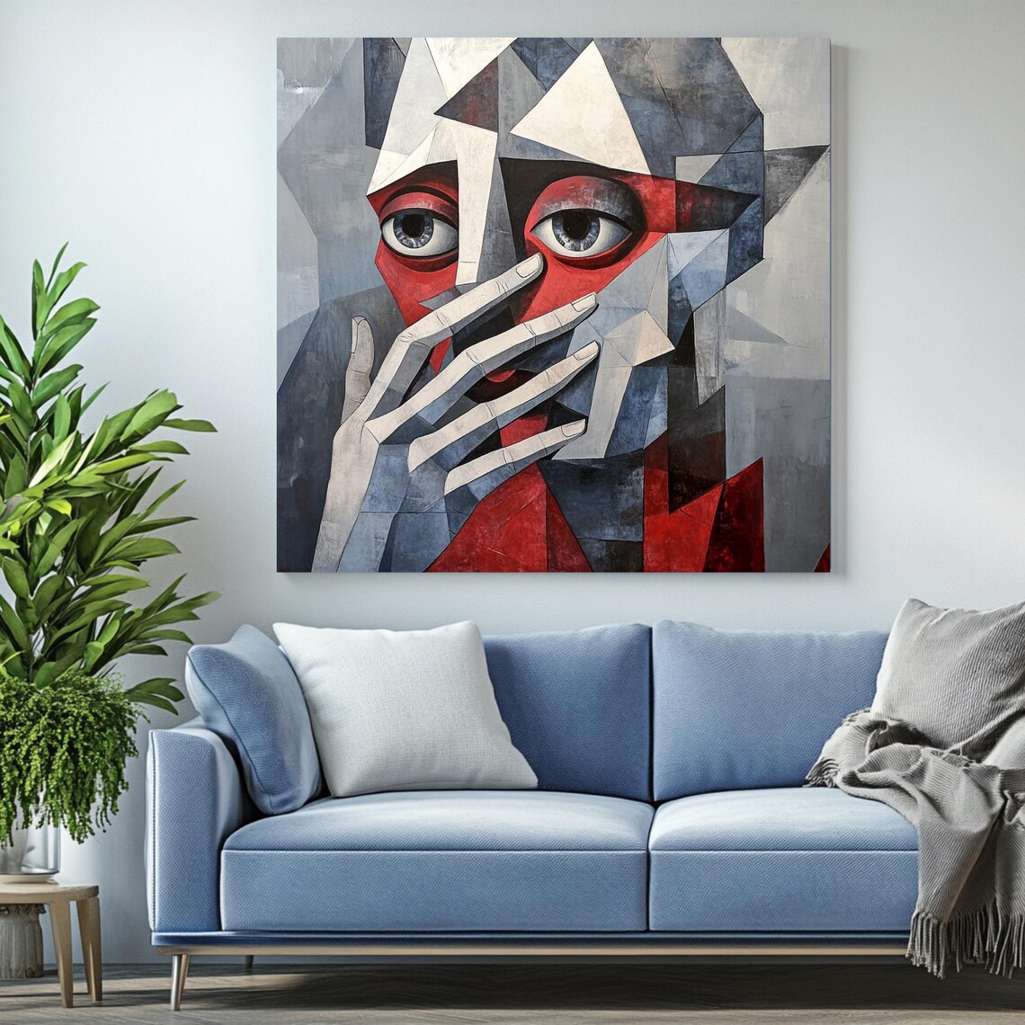 Abstract Face, Contemporary Portrait Art Print - Image 2