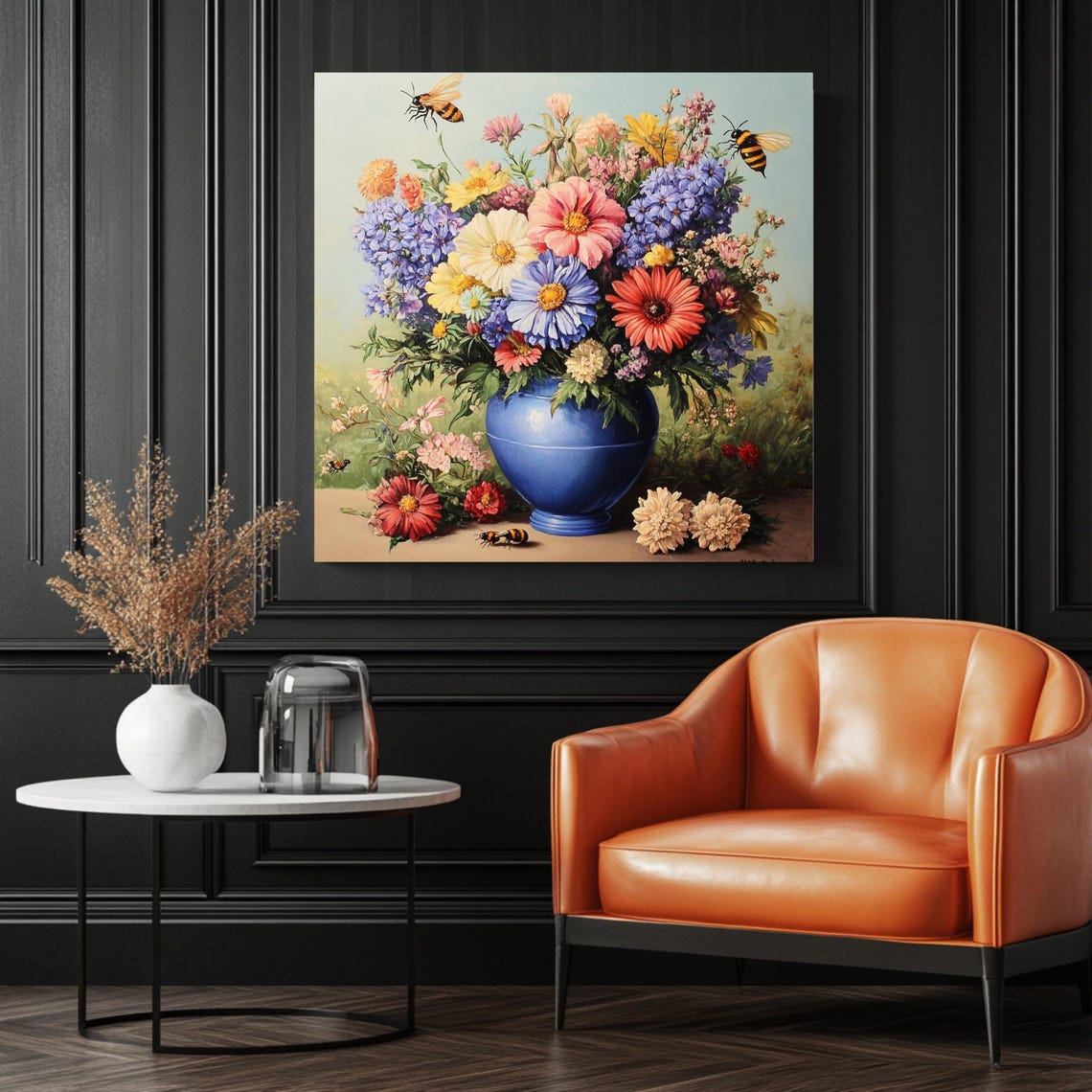 Flower Vase Still Life Painting, Botanical Decor - Image 3