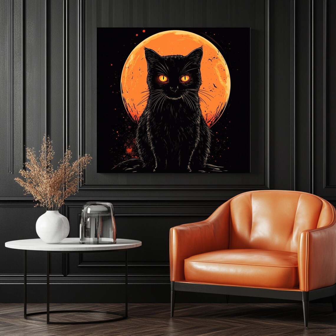 Black Cat Poster, Gothic Halloween Decor - Image 3