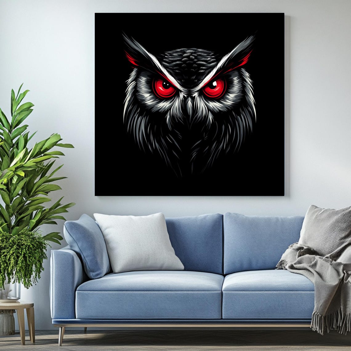Dark Owl Art Print, Gothic Wall Decor - Image 2