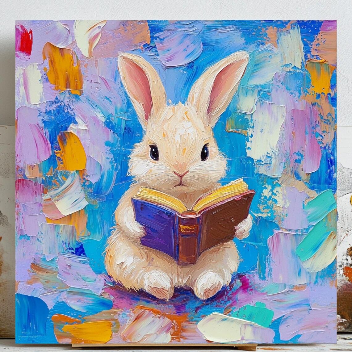 Bunny Wall Art, Rabbit Decor for Kids