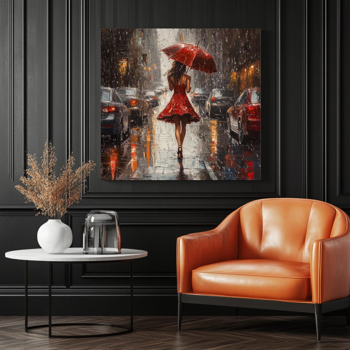 Girl With Umbrella - Rainy Day Art - Image 3