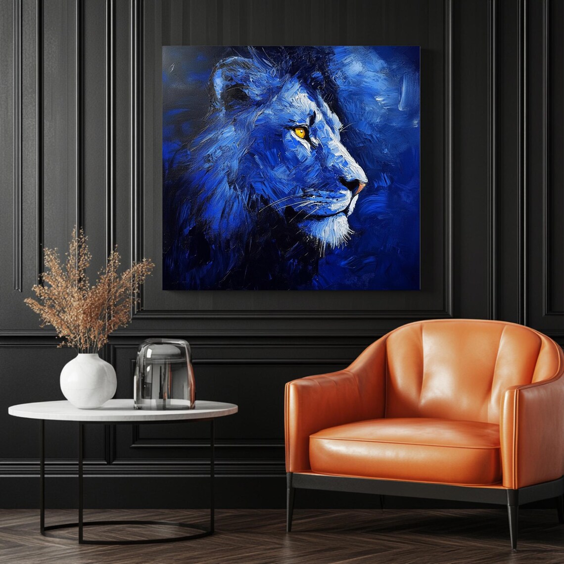 Lion Wall Art, Majestic Wildlife Painting - Image 3