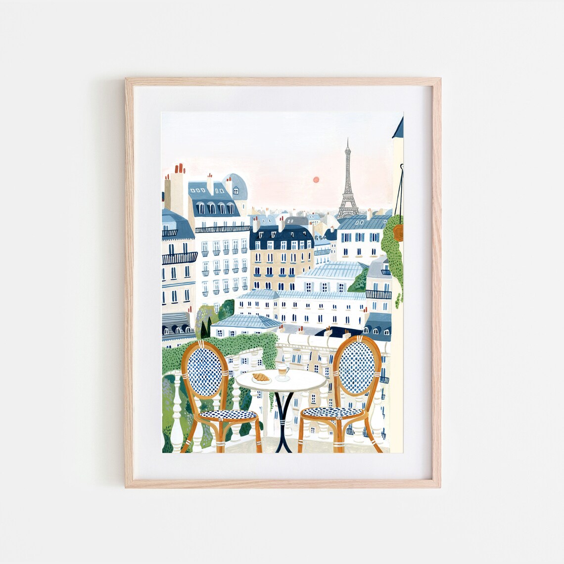 Paris Eiffel Tower Travel Poster, Paris Decor