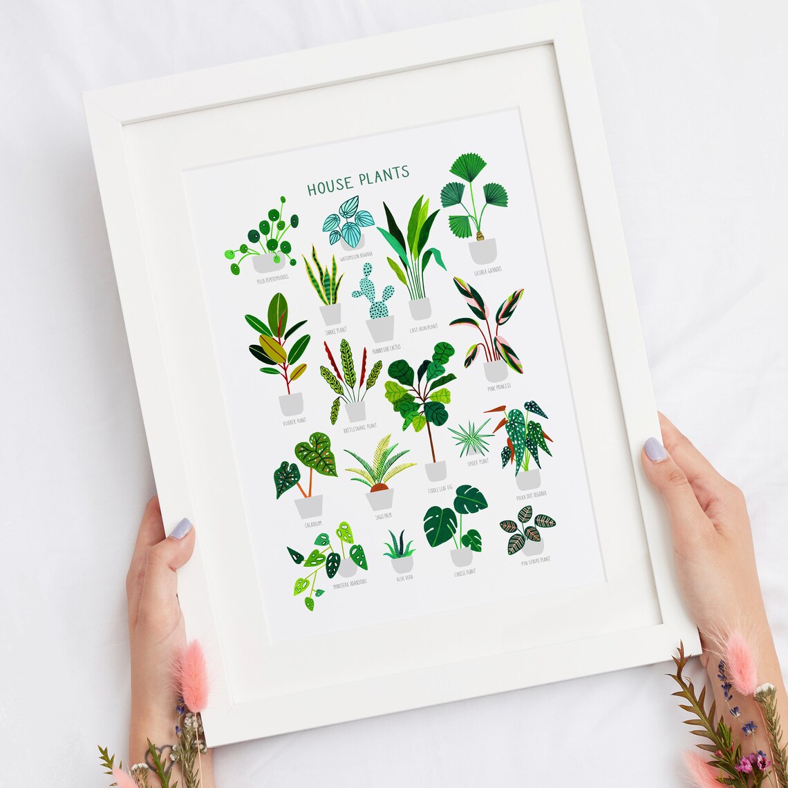 House Plants Botanical Art Print, Botanical Wall Decor - Image 2