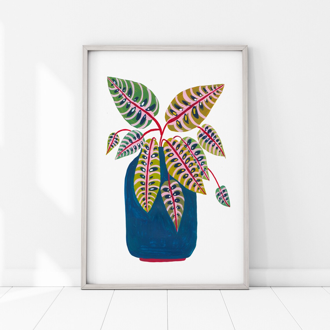 Prayer Plant Botanical Illustration, Dorm Decor Art Print - Image 3