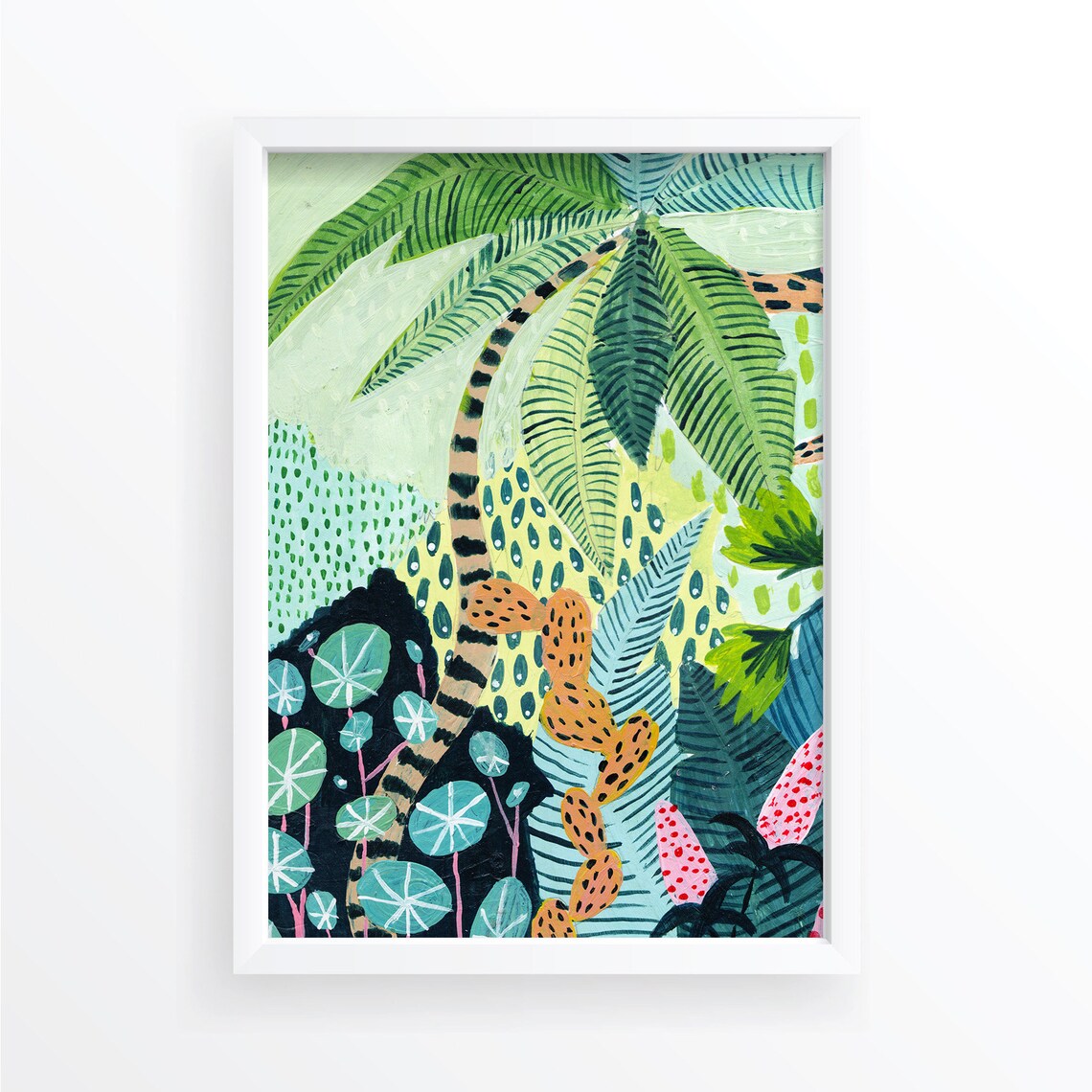 Jungle Botanical Illustration, Tropical Nursery Decor