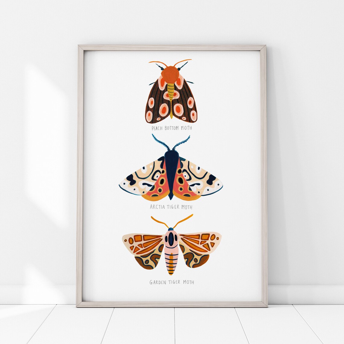 Moth Trio Art Print, Woodland Nursery Decor - Image 3