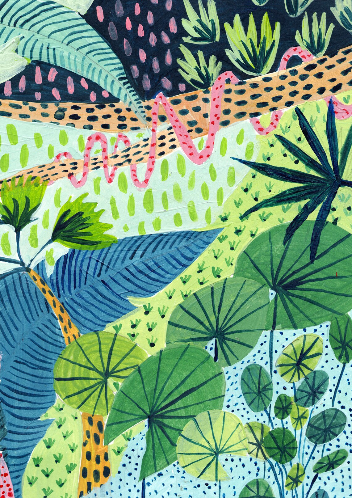 Jungle Botanical Illustration Tropical Botanical Art - Image 2
