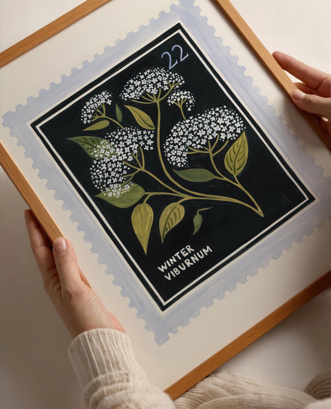 Winter Viburnum Vintage Botanical Art Print - Image 4