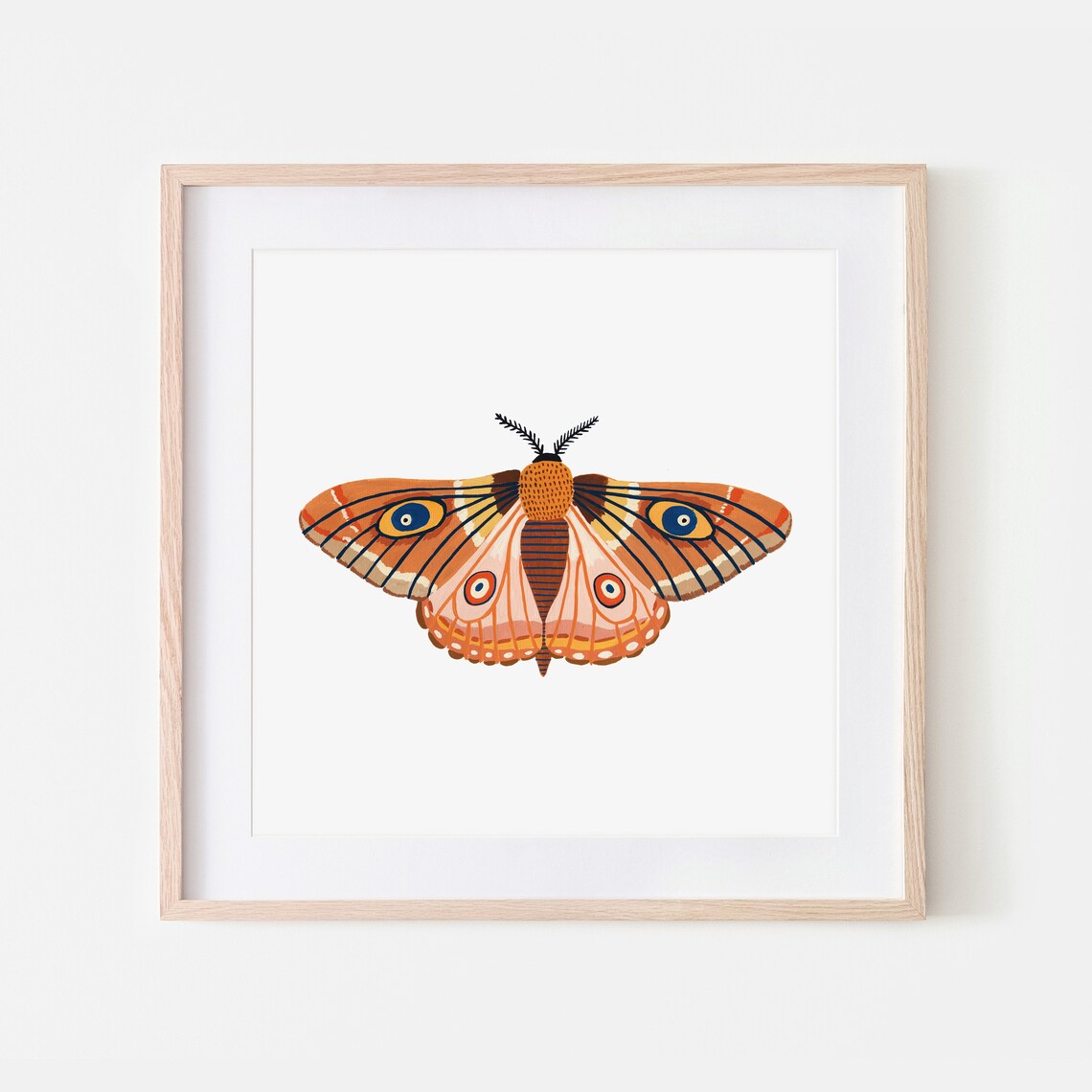 Autumn Moth Art Print, Woodland Nursery Decor