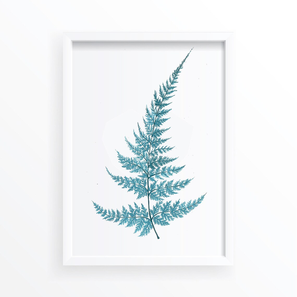 Fern Botanical Illustration Bathroom Wall Art Print