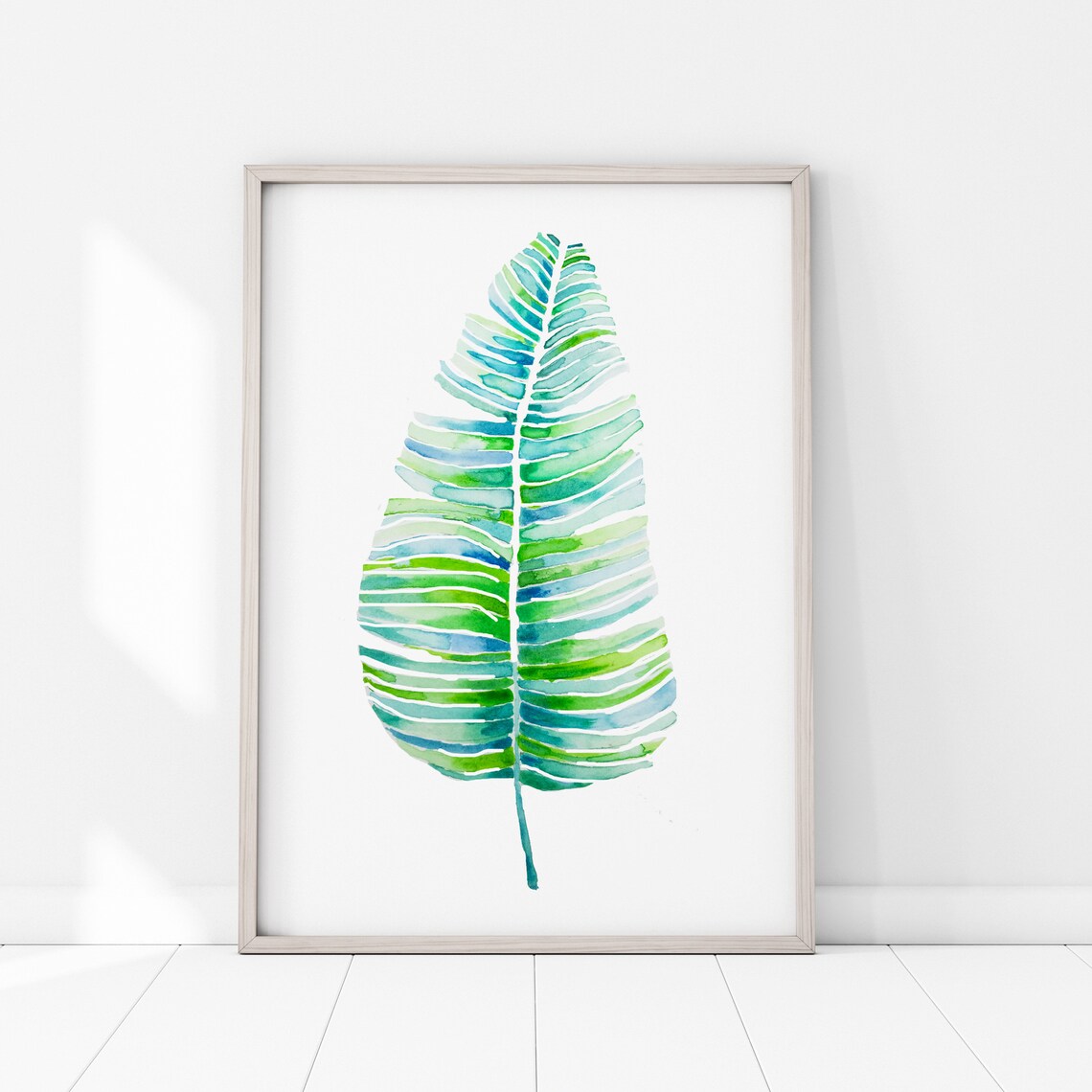 Banana Leaf Botanical Watercolor Art Print - Image 3
