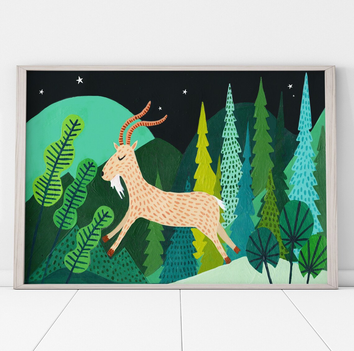 Capricorn Zodiac Print, Horoscope Constellation Art Print - Image 3
