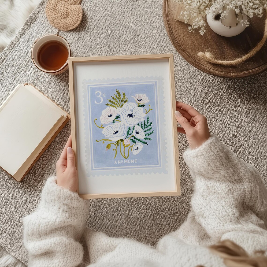 Anemone Vintage Floral Art Print, Botanical Poster - Image 5