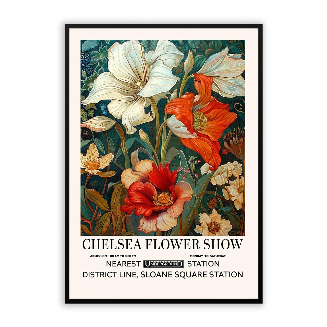 Chelsea Flower Show London Vintage Botanical Art Print - Image 2