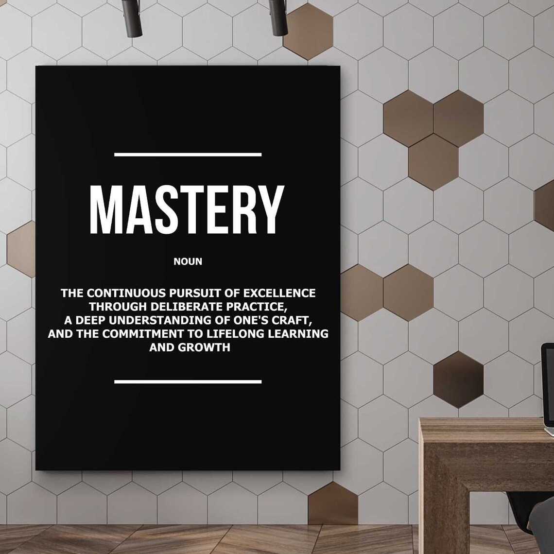Embrace Mastery Excellence Sign Quote Art Print
