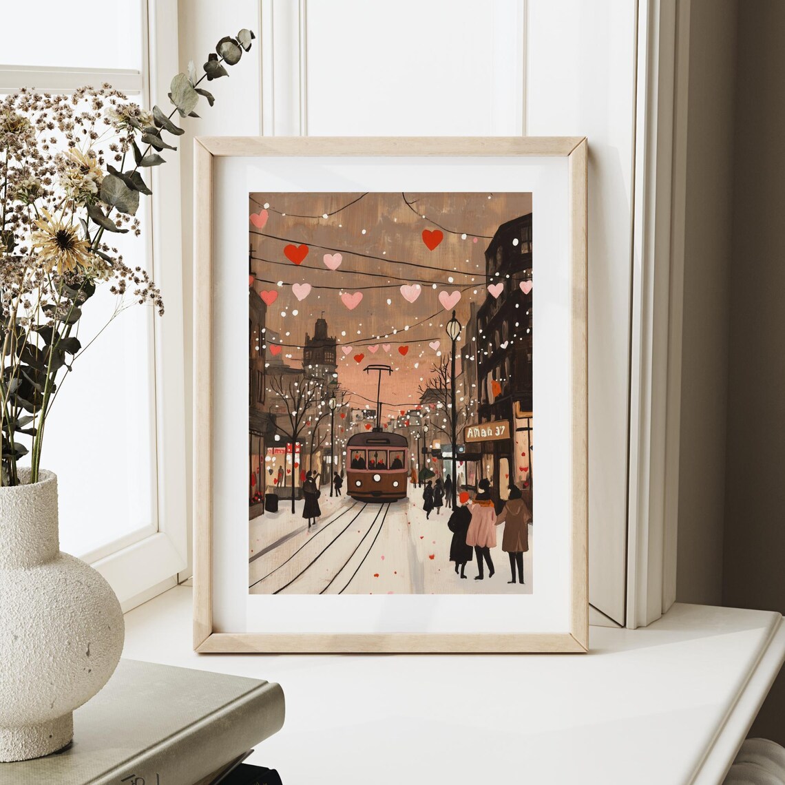 Retro Valentines Day Art Print, Romantic Wall Art - Image 3