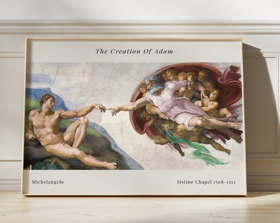 The Creation Of Adam Art Print, Sistine Chapel