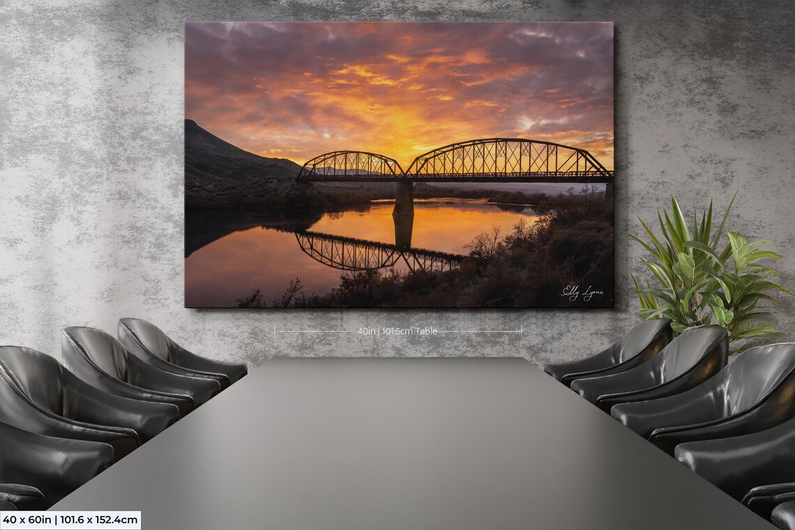 Celebration Park Bridge Melba Idaho, Snake River Art Print - Image 2