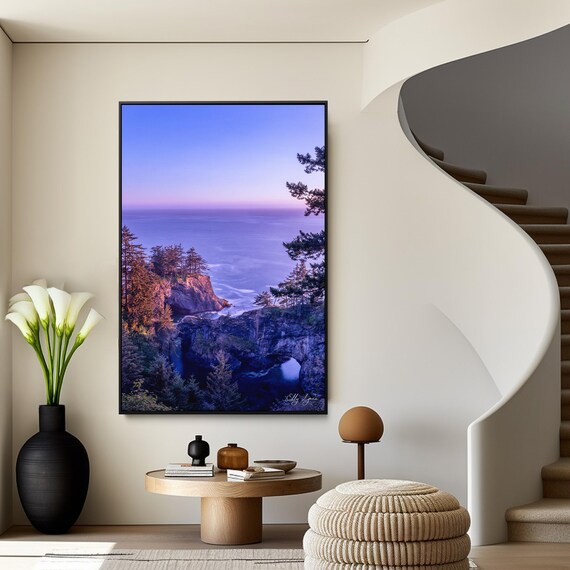 Oregon Coast Crescent City Natural Bridges Travel Poster