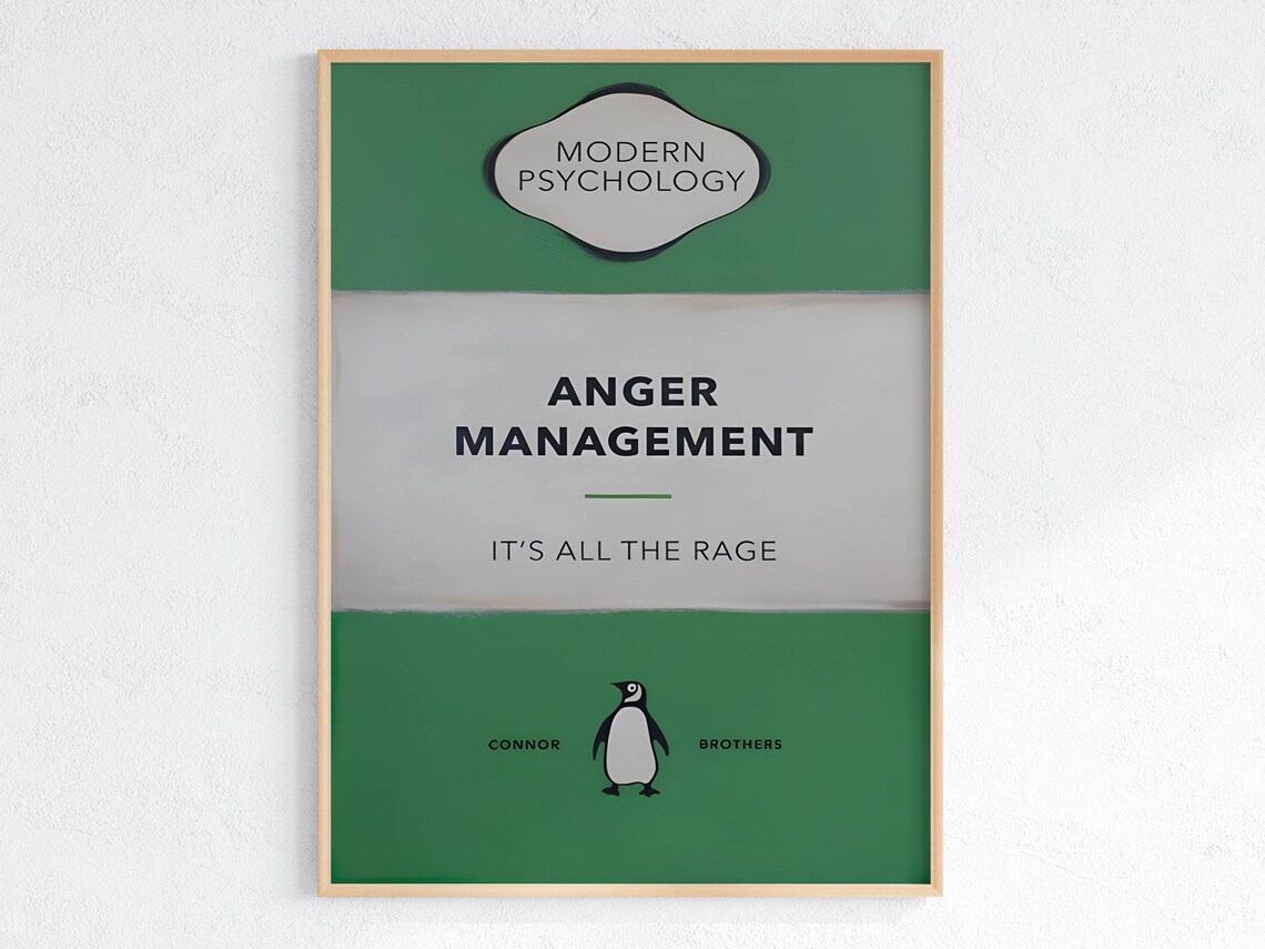 Anger Management Its All The Rage Psychology Satire Art Poster