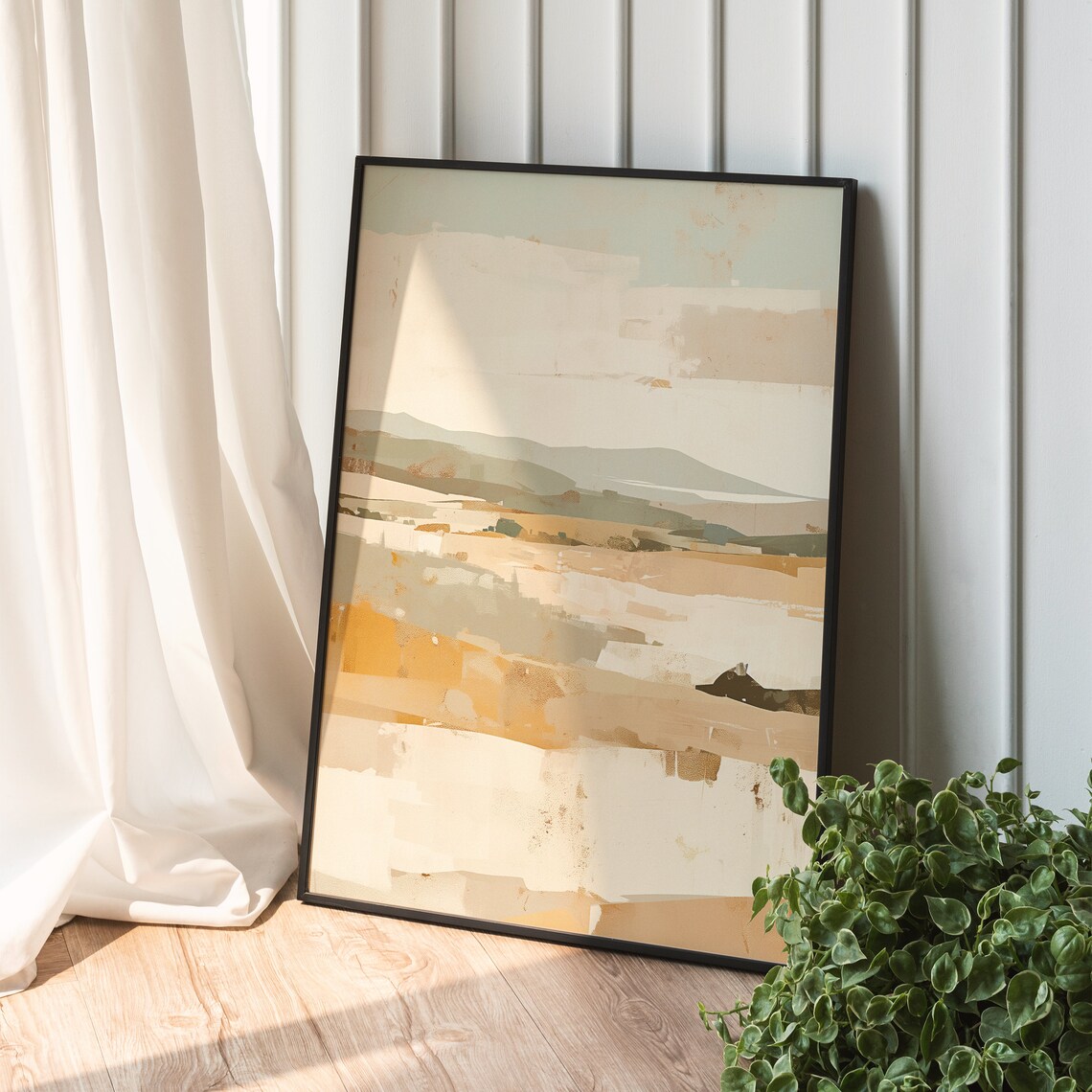 Abstract Pastel Landscape, Minimalist Japandi Art Print - Image 2