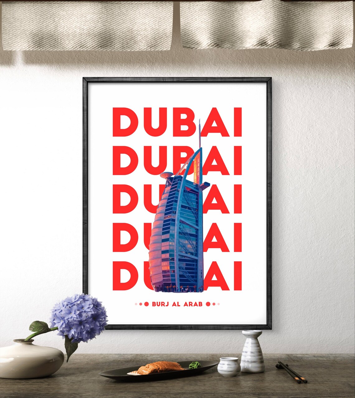 Dubai Burj Al Arab Minimalist Wall Art Print - Image 4