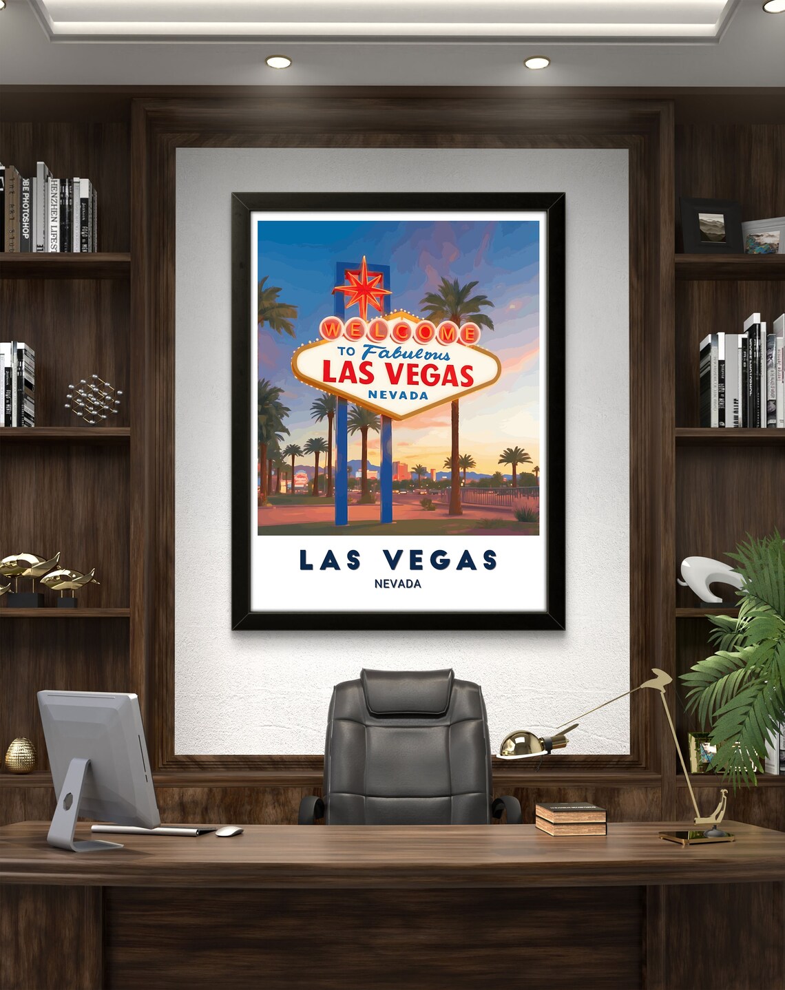 Las Vegas Welcome To Fabulous Sign Sunset Nevada Travel Poster - Image 3