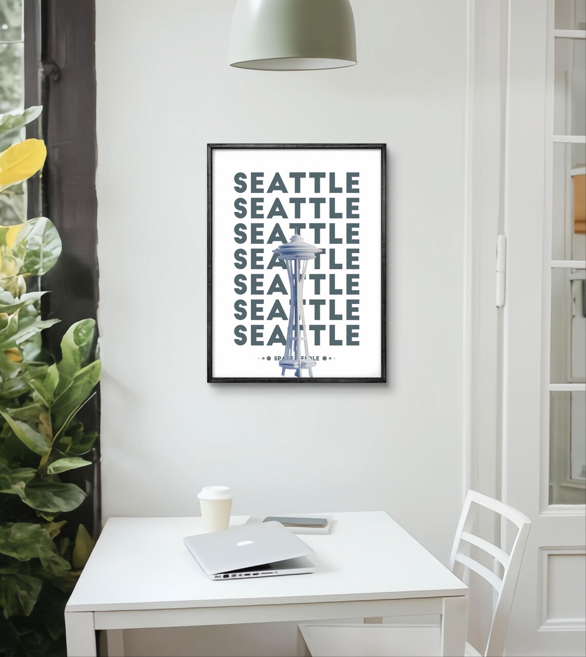 Seattle Space Needle, Modern Skyline Poster