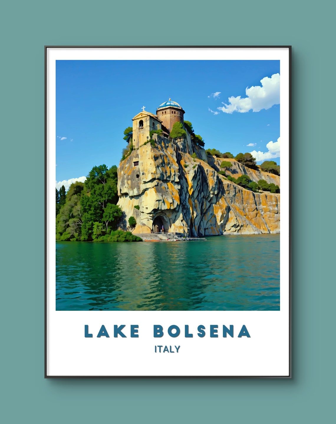 Lake Bolsena Poster Enchanting View Of Rocca Monaldeschi Fortress On Lake Bolsena Italy Perfect Wall Art For Home And Travel Lovers
