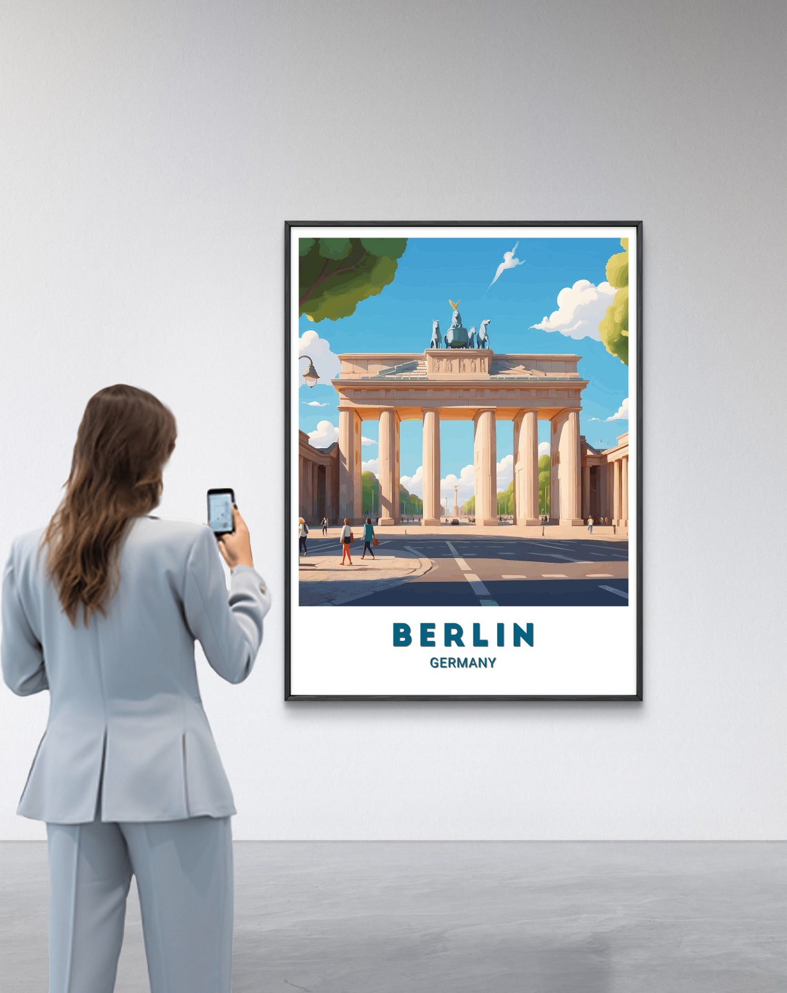 Berlin Brandenburg Gate Iconic Landmark Germany Travel Poster - Image 3
