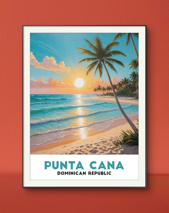 Punta Cana Poster Punta Cana Sunrise Tropical Serenity And Sun Kissed Bliss In The Dominican Republic
